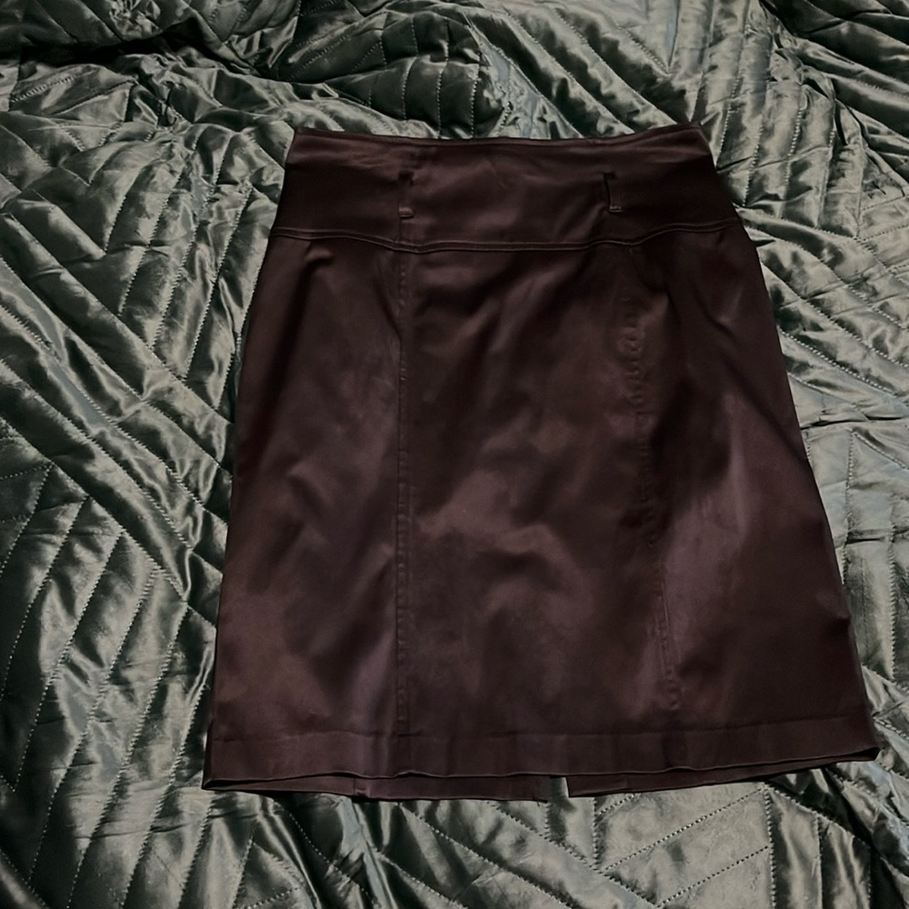 Black Satin Pencil Skirt